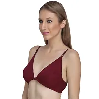 Liigne Cotton Everyday Full Coverage Non Padded Non Wired Push Up Soft Cup Women T-Shirt Saree Dress Front Open Bra For Daily Use-thumb1