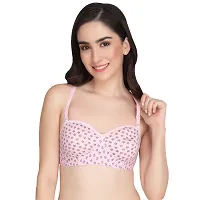 Liigne Women Star Print Half Cup Padded Everyday Bra for Women-thumb1