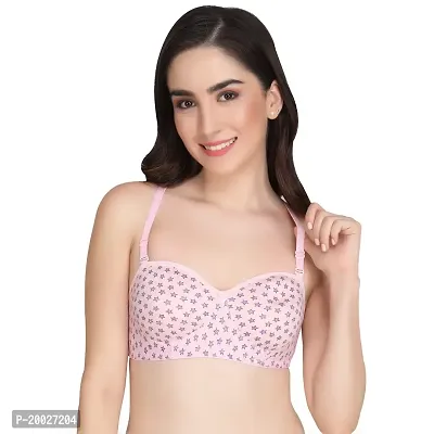 Liigne Women Star Print Half Cup Padded Everyday Bra for Women-thumb2