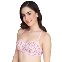 Liigne Women Star Print Half Cup Padded Everyday Bra for Women-thumb3