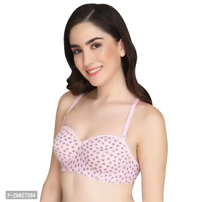 Liigne Women Star Print Half Cup Padded Everyday Bra for Women-thumb4