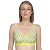 Liigne Cotton Women Sports Bra - Full Coverage Non Padded Non Wired Push Up Soft Cup for Dress Saree T-Shirt for Gym Running Daily and Casual Everyday Use-thumb2