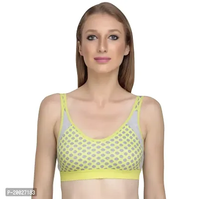 Liigne Cotton Women Sports Bra - Full Coverage Non Padded Non Wired Push Up Soft Cup for Dress Saree T-Shirt for Gym Running Daily and Casual Everyday Use-thumb3