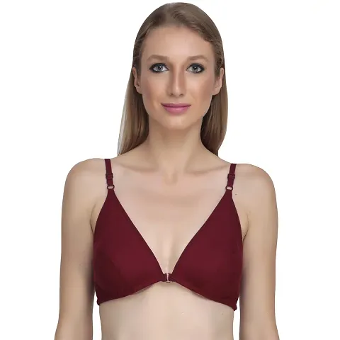 Buy Liigne Women Non Padded Bra - Made of Pure Cotton Full Coverage Non  Wired Seamless Pushup Soft Cup for T-Shirt Saree Dress and for Everyday  Grey at