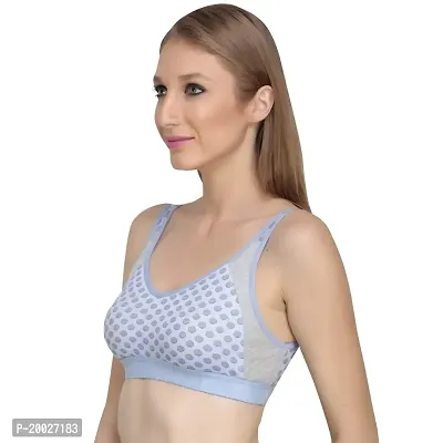 Liigne Cotton Women Sports Bra - Full Coverage Non Padded Non Wired Push Up Soft Cup for Dress Saree T-Shirt for Gym Running Daily and Casual Everyday Use-thumb5