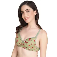 Liigne Women Printed Padded Bra - Made of Pure Cotton Full Coverage Non Wired Seamless Pushup Soft Cup for T-Shirt Saree Dress and for Everyday-thumb3