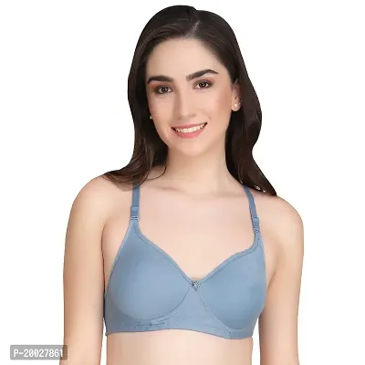 Liigne Women Padded Bra - Made of Pure Cotton Full Coverage Non Wired Seamless Pushup Soft Cup for T-Shirt Saree Dress and for Everyday-thumb2