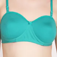 Liigne Women Half Cup Padded Bra - Made of Pure Cotton Full Coverage Non Wired Seamless Pushup Soft Cup for T-Shirt Saree Dress and for Everyday-thumb4