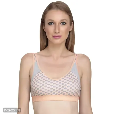 Liigne Cotton Women Sports Bra - Full Coverage Non Padded Non Wired Push Up Soft Cup for Dress Saree T-Shirt for Gym Running Daily and Casual Everyday Use-thumb4