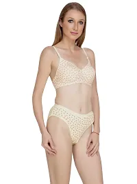 Liigne Non Padded Bra and Panty Set Full Coverage for Women | Ladies | Girl for Daily | Party | Regular Wear in Cotton in-thumb2