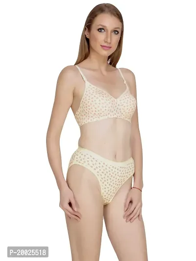 Liigne Non Padded Bra and Panty Set Full Coverage for Women | Ladies | Girl for Daily | Party | Regular Wear in Cotton in-thumb3