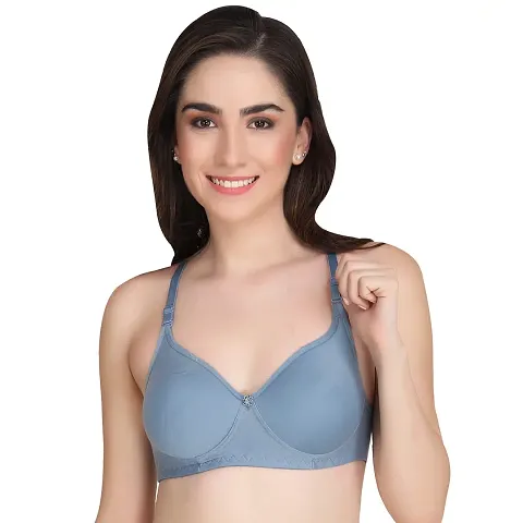 Liigne Women Padded Bra - Made of Pure Full Coverage Non Wired Seamless Pushup Soft Cup for T-Shirt Saree Dress and for Everyday