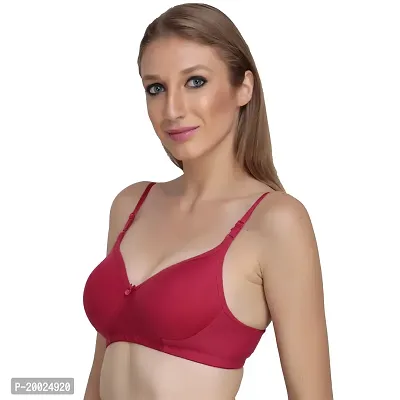 Liigne Women Padded Bra - Made of Pure Cotton Full Coverage Non Wired Seamless Pushup Soft Cup for T-Shirt Saree Dress Sports Garment for Daily Use Everyday-thumb5