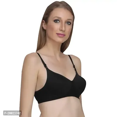 Liigne Women Padded Bra - Made of Pure Cotton Full Coverage Non Wired Seamless Pushup Soft Cup for T-Shirt Saree Dress Sports Garment for Daily Use Everyday-thumb3