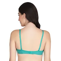 Liigne Women Half Cup Padded Bra - Made of Pure Cotton Full Coverage Non Wired Seamless Pushup Soft Cup for T-Shirt Saree Dress and for Everyday-thumb2