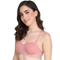 Liigne Women Half Cup Padded Bra - Made of Pure Cotton Full Coverage Non Wired Seamless Pushup Soft Cup for T-Shirt Saree Dress and for Everyday-thumb3