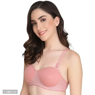 Liigne Women Half Cup Padded Bra - Made of Pure Cotton Full Coverage Non Wired Seamless Pushup Soft Cup for T-Shirt Saree Dress and for Everyday-thumb4
