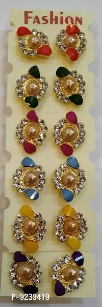 Combo of 6 pair of earings for girls and women-thumb0