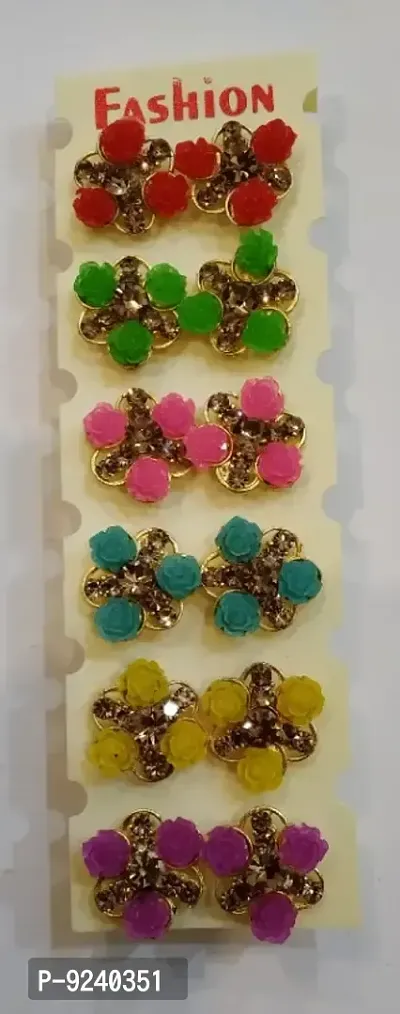 Combo of 6 pair of earings for girls and women-thumb0