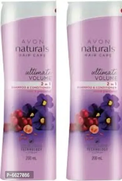 AVON Naturals Ultimate Volume 2 in 1 Shampoo and Conditioner  (200 mlx2)pack of 2