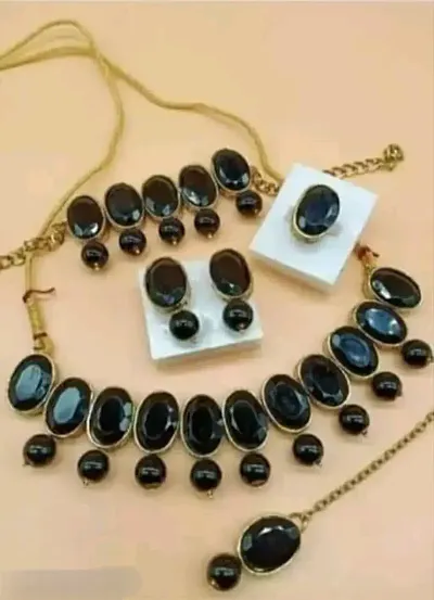 Designer Partywear Crystal Jewellery Sets