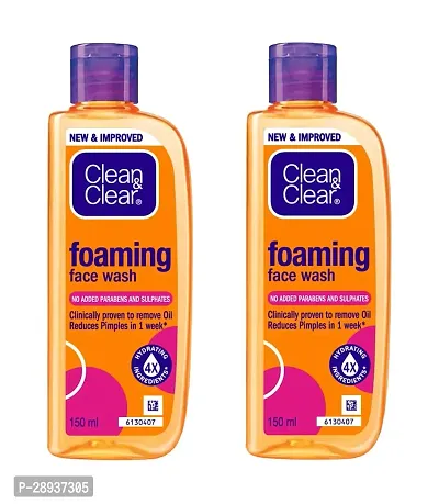 Clean  Clear Foaming Face Wash For Oily Skin, 150ml | PACK OF 2-thumb0