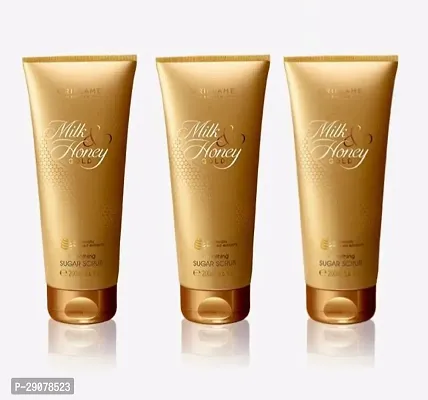 Oriflame Milk  Honey Gold smoothing Sugar Scrub {200 ML} | Pack Of 3