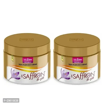 VI - JOHN Gold Saffron Fairness Cream For Uneven Skin Tone  All Skin- 50 Gm Gold pack of 2-thumb0