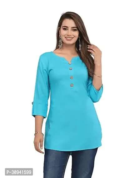 Aarodhiya Womens Rayon Fit Flared Short Kurti