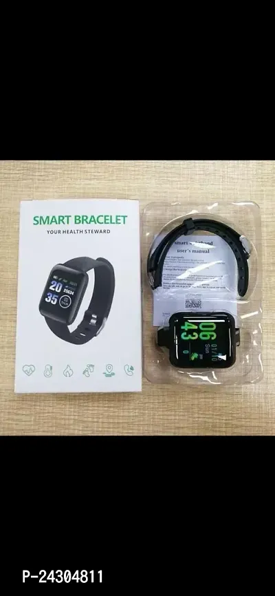 ID116  smart watch Intelligence Bluetooth Monitor/Smart Bracelet/Health Bracelet/Smart Watch for Men/Activity Tracker/Bracelet Watch for Men/Smart Fitness Band/BP Monitor-Black-thumb0