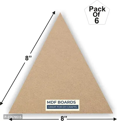 variety 8 Inch TRIANGLE MDF BOARD PACK OF 6 Wooden Geometric Object