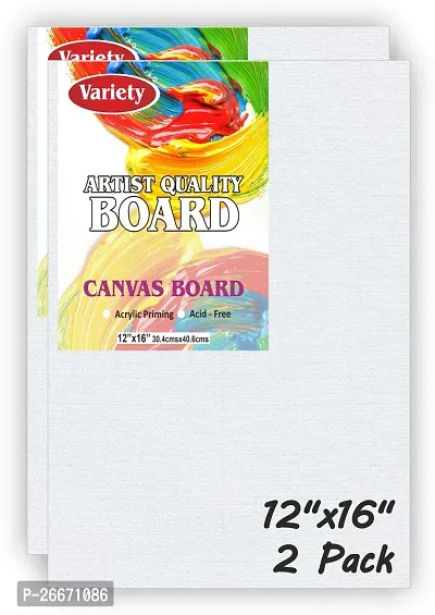 variety 12 x 16 BOARD CANVAS Cotton Medium Grain Board Canvas  Set of 2   White-thumb2