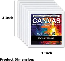 PANTONIC 3 x 3 Artists CANVAS BOARD TRIPLE LAYER PRIMED Cotton Medium Grain Board Canvas, Primed Canvas Board  Set of 20   White-thumb1