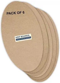 variety 10 Inch OVAL MDF PACK OF 6 Wooden Geometric Object-thumb3