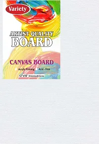 variety 12 x 16 BOARD CANVAS Cotton Medium Grain Board Canvas  Set of 6   PURE WHITE-thumb2