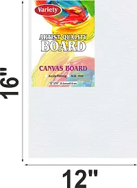 variety 12 x 16 BOARD CANVAS Cotton Medium Grain Board Canvas  Set of 6   PURE WHITE-thumb1