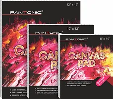 PANTONIC CANVAS PAD 5x 7 400GSM 10OZ PRIMED 10SHEETS Cotton Medium Grain Canvas Pad  Set of 1   White-thumb3