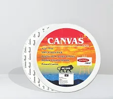 Variety Canvas 4 INCH ROUND CANVAS PANEL Cloth Medium Grain Board Canvas  Set of 3   PURE WHITE-thumb1