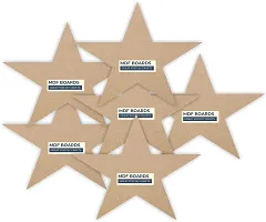 variety 6 Inch STAR MDF PACK OF 6 Wooden Geometric Object-thumb1