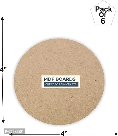 variety 4  Inch ROUND MDF PACK OF 6 Cherry Wood Veneer  10.16 cm x 10.16 cm-thumb2