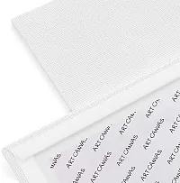 variety 8 x 8 CANVAS BOARD Cotton Medium Grain Board Canvas  Set of 6   PURE WHITE-thumb2