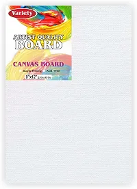 variety 9 x 12 BOARD CANVAS Cotton Medium Grain Board Canvas  Set of 8   PURE WHITE-thumb1