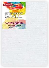 variety 10x12 CANVAS [1] A/5 SKETCH BOOK[1] And KNEADABLE ERASER [6PC] WITH STUMP Cotton Medium Grain Board Canvas, Primed Canvas Board  Set of 1   Multicolor-thumb1