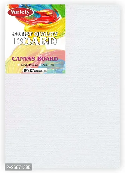 variety 10x12 CANVAS [1] A/5 SKETCH BOOK[1] And KNEADABLE ERASER [6PC] WITH STUMP Cotton Medium Grain Board Canvas, Primed Canvas Board  Set of 1   Multicolor-thumb2