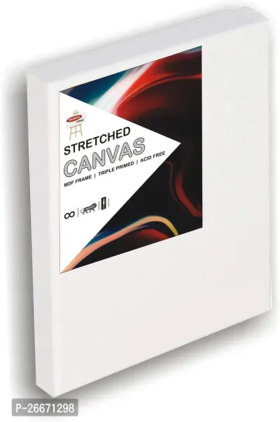 variety 9x 12 PRE STRETCHED ARTIST GRADE 10OZ PRIMED TRIPLE LAYER Cotton Medium Grain Stretched Canvas Board, Board Canvas, Pre Stretched Canvas  Set of 3   PURE WHITE-thumb2