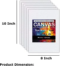 PANTONIC Artists CANVAS BOARD TRIPLE LAYER PRIMED Cotton Medium Grain Board Canvas, Primed Canvas Board  Set of 12   White-thumb1