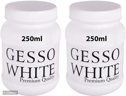 PANTONIC GESSO WHITE 250 ML 2 PIECE White Gesso for Oil Painting, Paint Formulations, Canvas (Semi-liquid 500 ml)