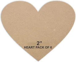 PANTONIC Mdf Board Heart 2 inch for Art  Craft  6  Ash Japanese Wood Veneer  6 cm x 6 cm-thumb1