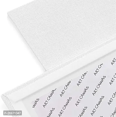 variety 6 x 20 CANVAS BOARD Cotton Medium Grain Primed Canvas Board  Set of 4   PURE WHITE-thumb2