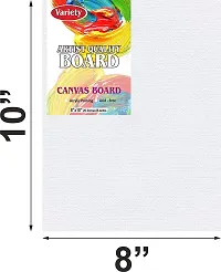 variety 8 x 10 BOARD CANVAS Cotton Medium Grain Board Canvas  Set of 12   PURE WHITE-thumb1